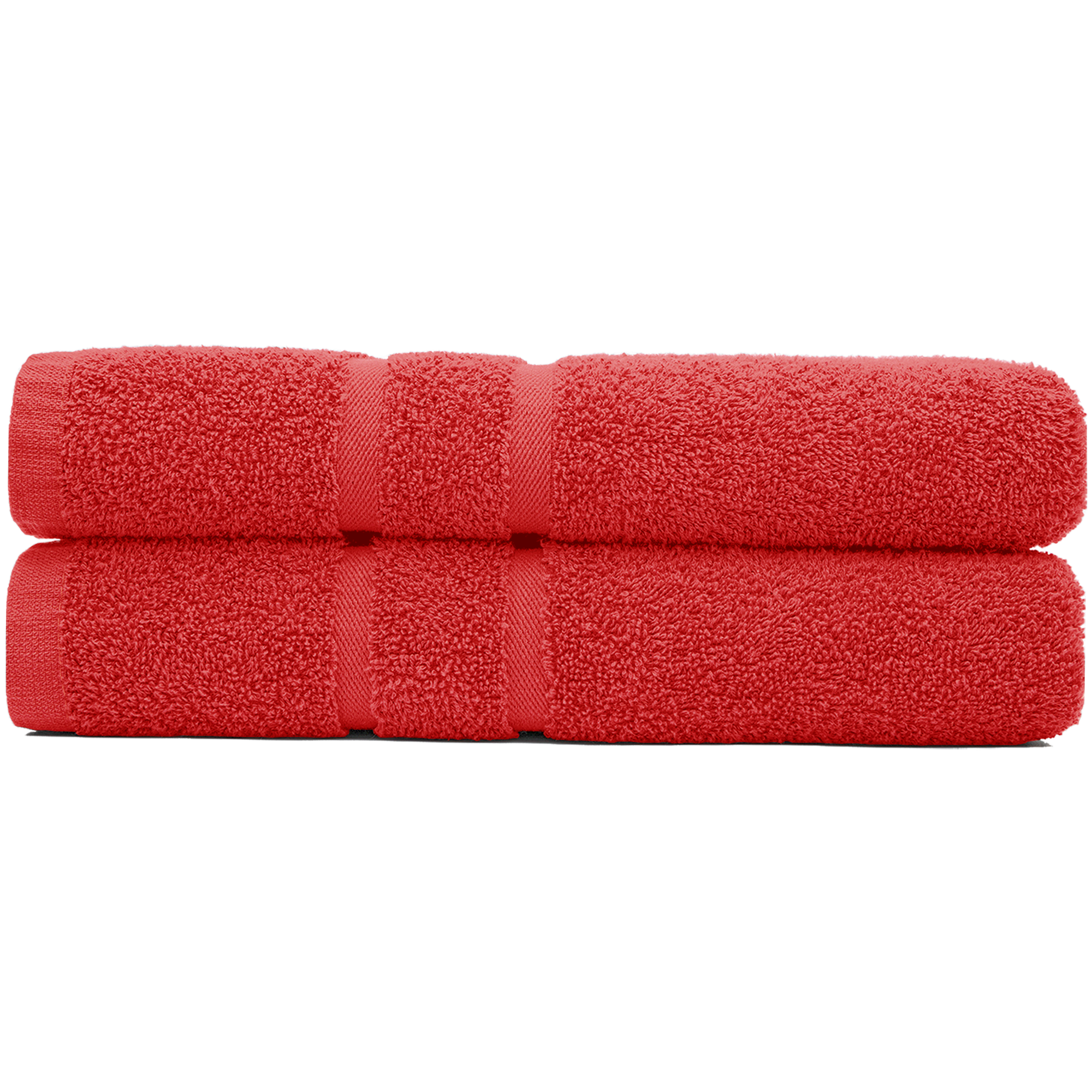 Red bath towels two pack